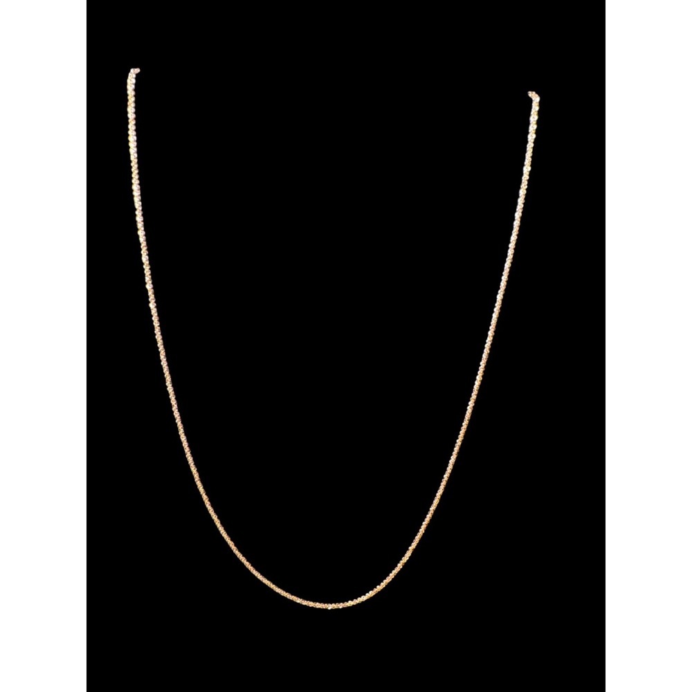 Authentic Rose Gold Over Sterling Silver 925 Sparkle Chain Necklace 20inch